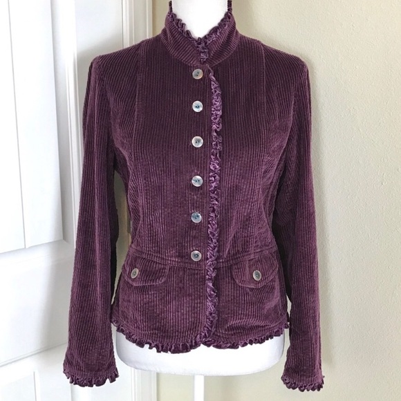 J. Jill Jackets & Blazers - J. JILL Corduroy Purple Jacket Sz S